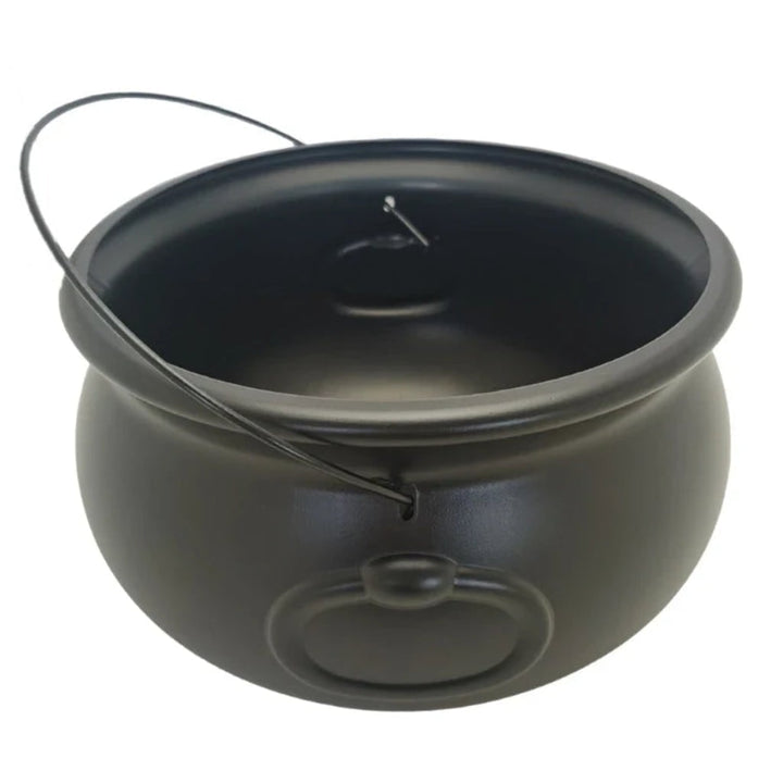 Halloween Cauldron Decoration with Wire Handle for Trick or Treat Party Display - Image 3