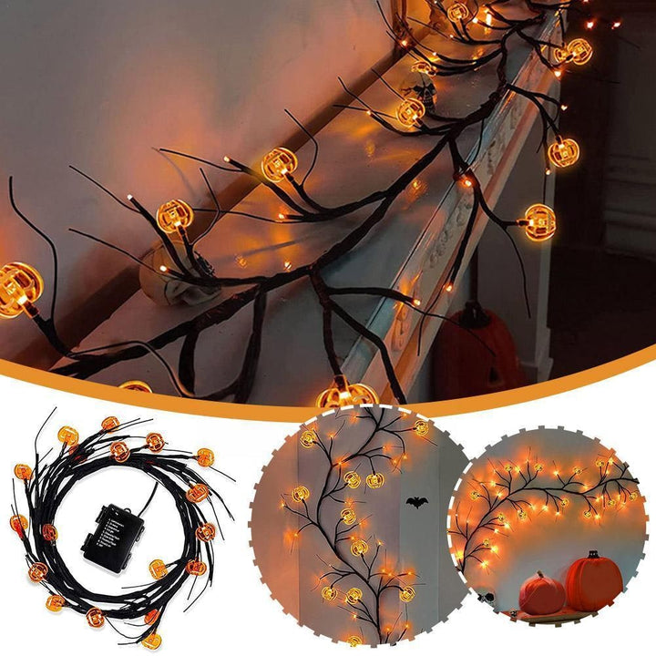 Halloween Garland with Lights LED Twig Battery Operated for Outdoor Mantel Decoration - Image 6
