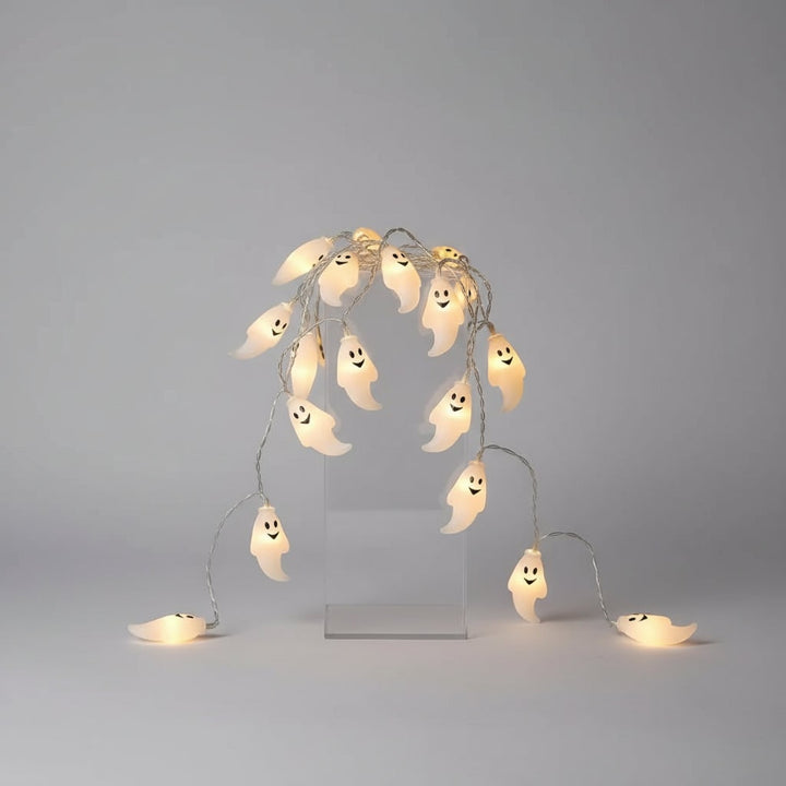 Halloween Ghost String Lights Outdoor Battery Powered LED for Patio and Yard Decoration - Image 4