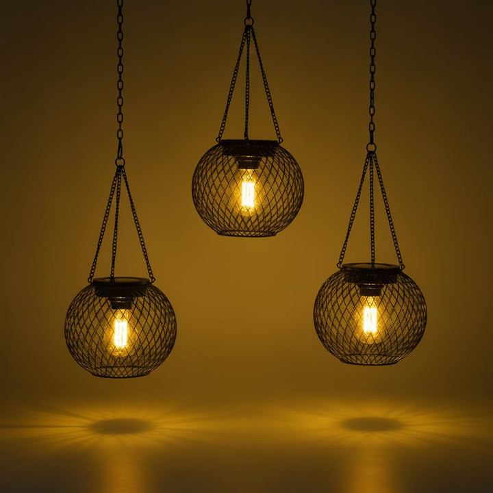 Halloween Hanging Solar Lights Outdoor with Powered Lantern and LED Bulb for Yard Decoration - Image 5