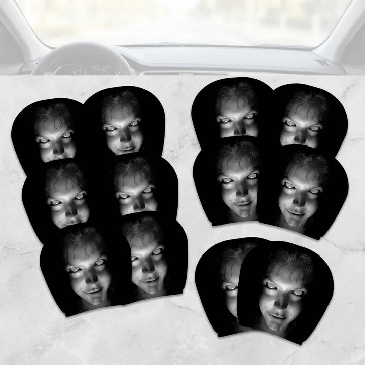Car Headrest Cover Stretch Fabric | Novelty Design Fits Most Car Headrests | Protects Against Dust and Everyday Marks 1