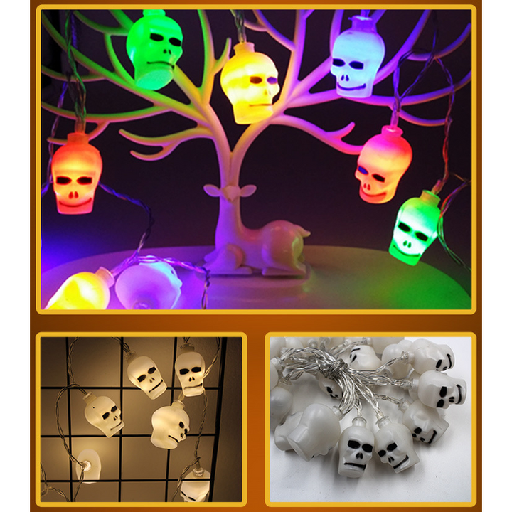 Halloween Outdoor String Lights LED Battery Operated with Pumpkin Ghost Bat Skull Eyeball Covers 10 - Image 17