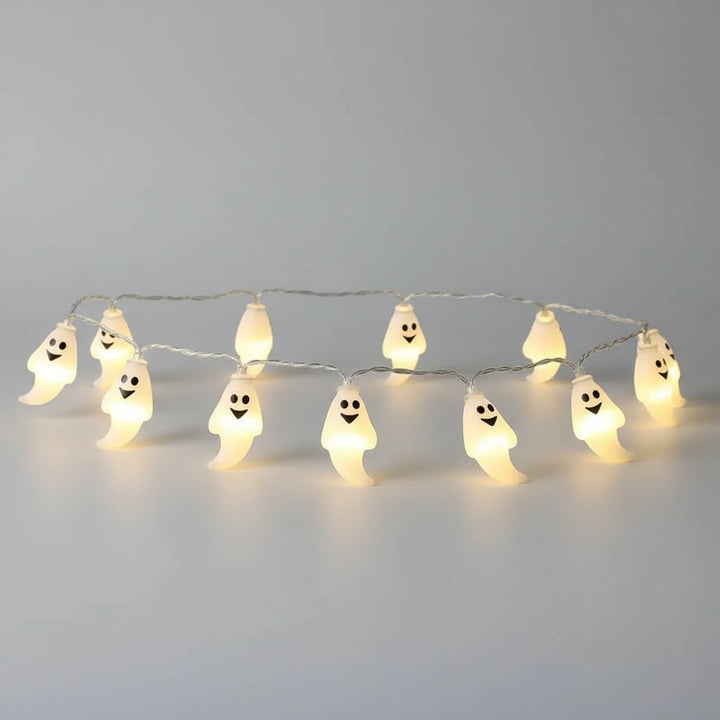 Halloween Outdoor String Lights with Battery LED and Spooky Decorative Covers for Patio Party - Image 3