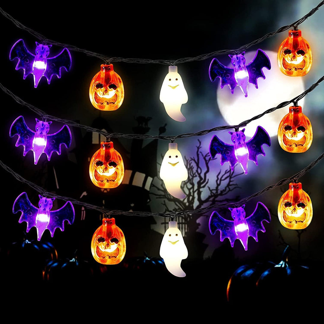 Halloween Outdoor String Lights with LED and Bat Figures Battery Operated for Patio Party Decoration - Image 4