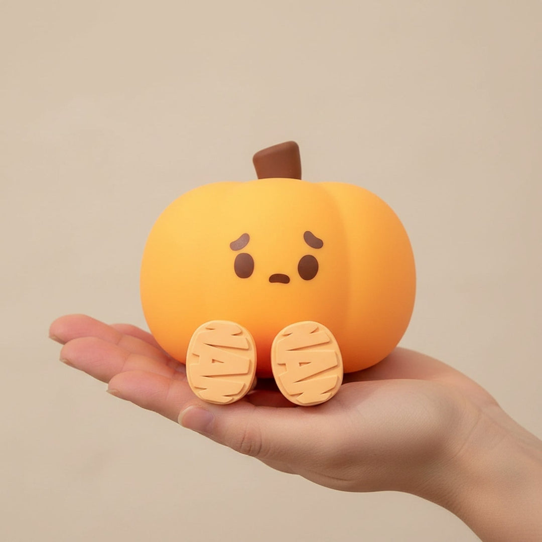 Halloween Pumpkin Night Light LED Rechargeable with Dangling Legs and Sad Face Design - Image 4