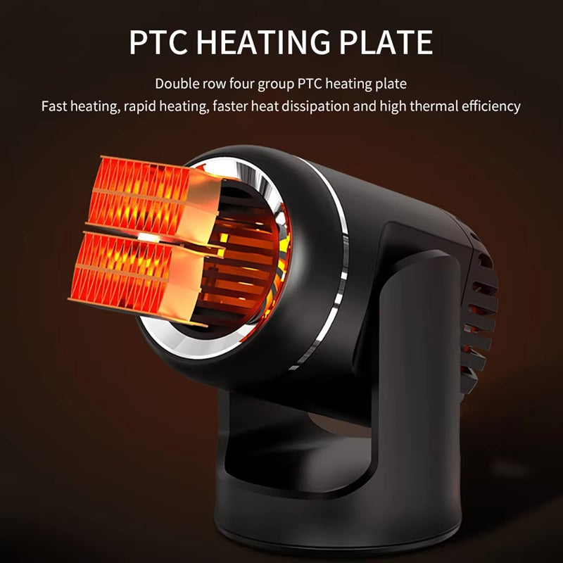 Portable Car Heater 12V | 360° Rotation, Heating &amp; Cooling Modes | PTC Plate, Overheat &amp; Fuse Protection for Vehicles 7