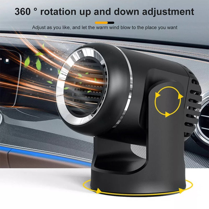 Portable Car Heater 12V | 360° Rotation, Heating &amp; Cooling Modes | PTC Plate, Overheat &amp; Fuse Protection for Vehicles 3