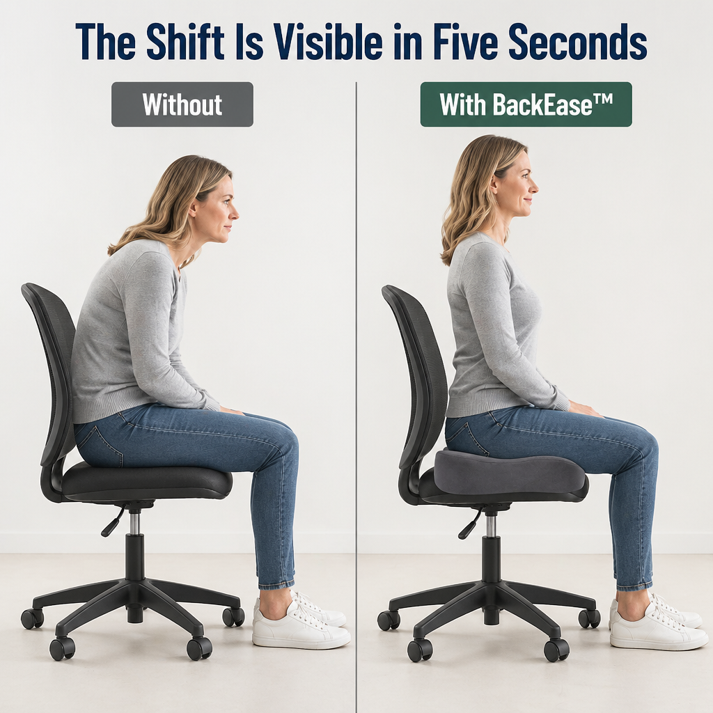 Coccyx Seat Cushion Memory Foam | U-Shaped Tailbone Cutout with Non-Slip Base | Relieves Pressure for All-Day Sitting Comfort 8