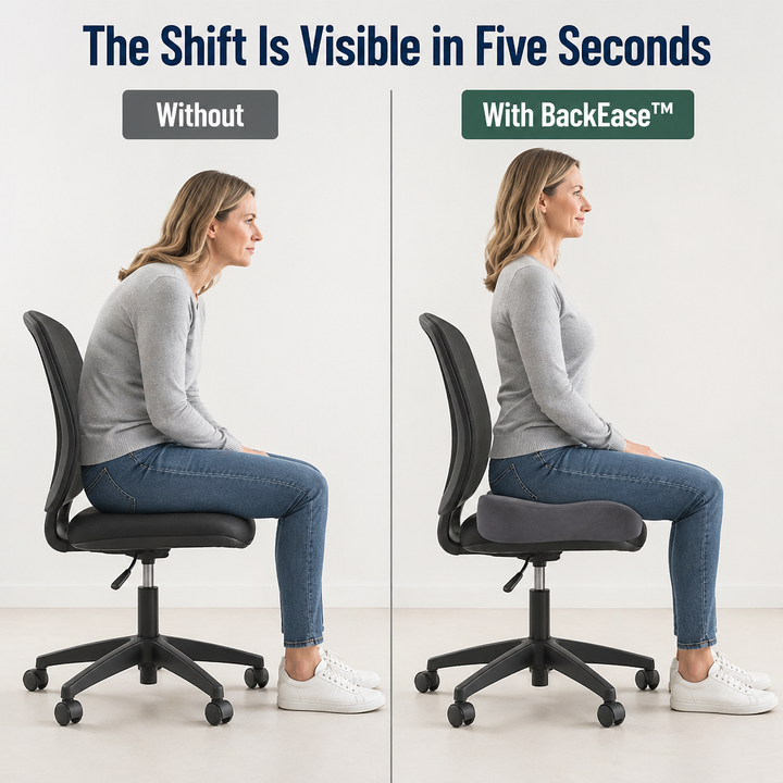 Coccyx Seat Cushion Memory Foam | U-Shaped Tailbone Cutout with Non-Slip Base | Relieves Pressure for All-Day Sitting Comfort 8