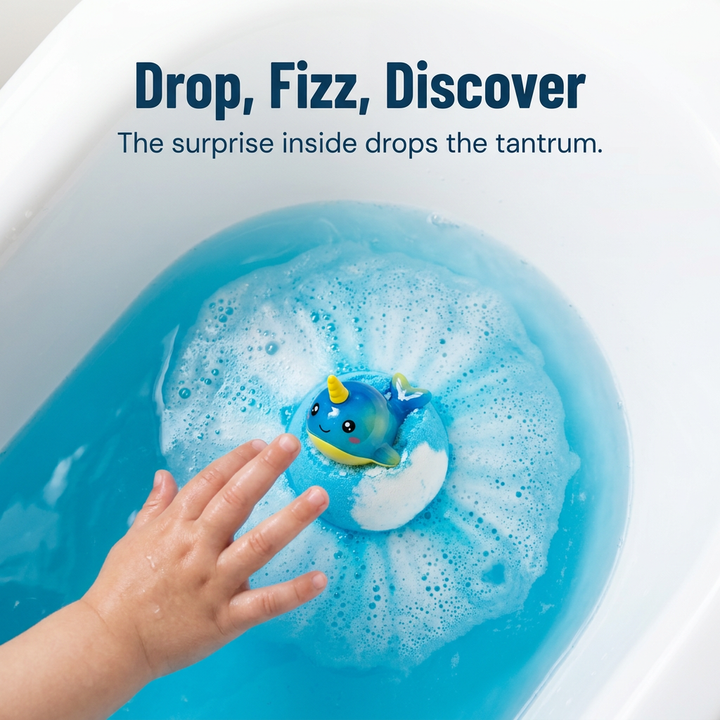 Kids Bath Bombs, 12 x 60 g | Hidden Sea Creature Toy in Every Bomb | Plant-Based Fizz, Tear-Free, No Tub Ring, Ages 3+ 3