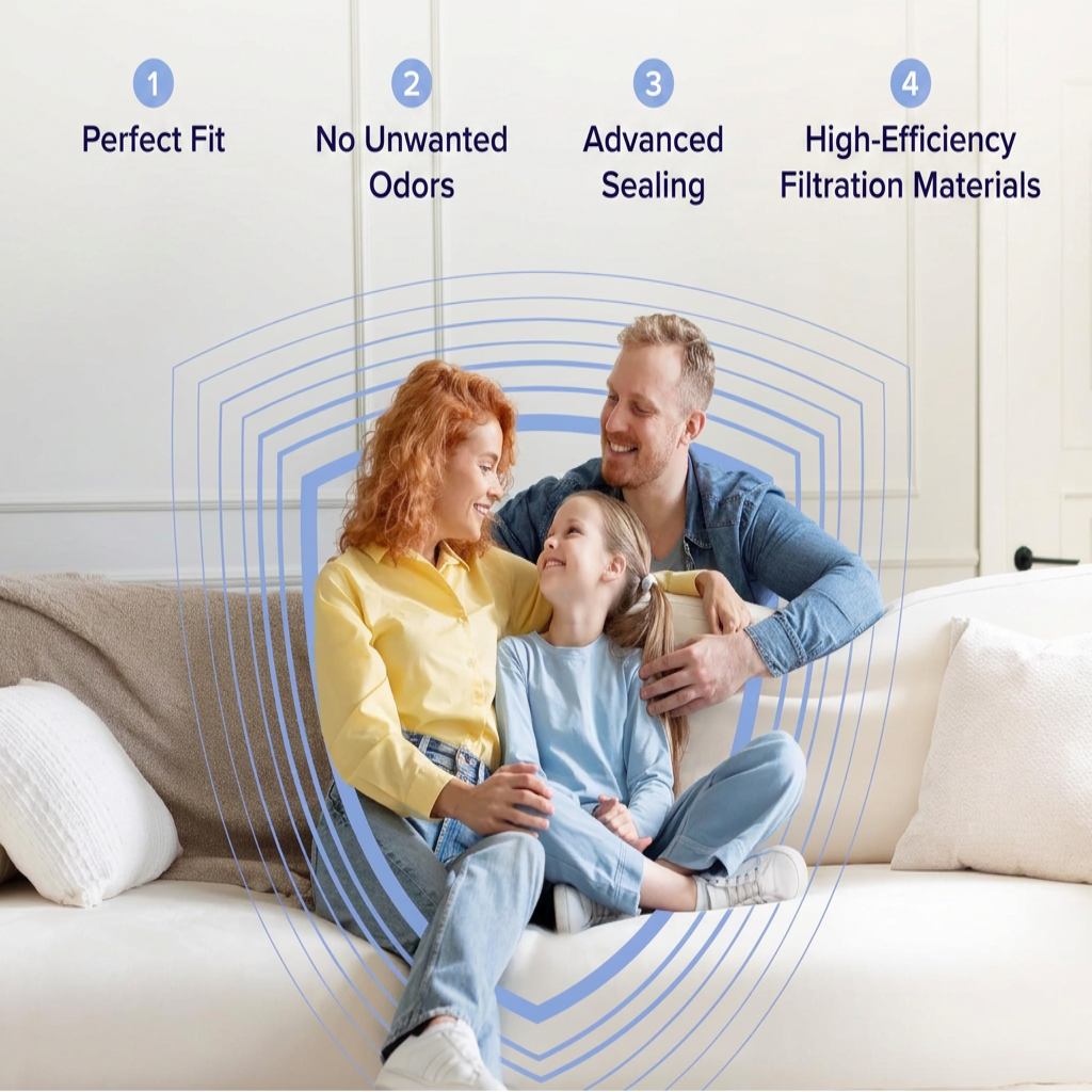 Smart air purifier control panel detail