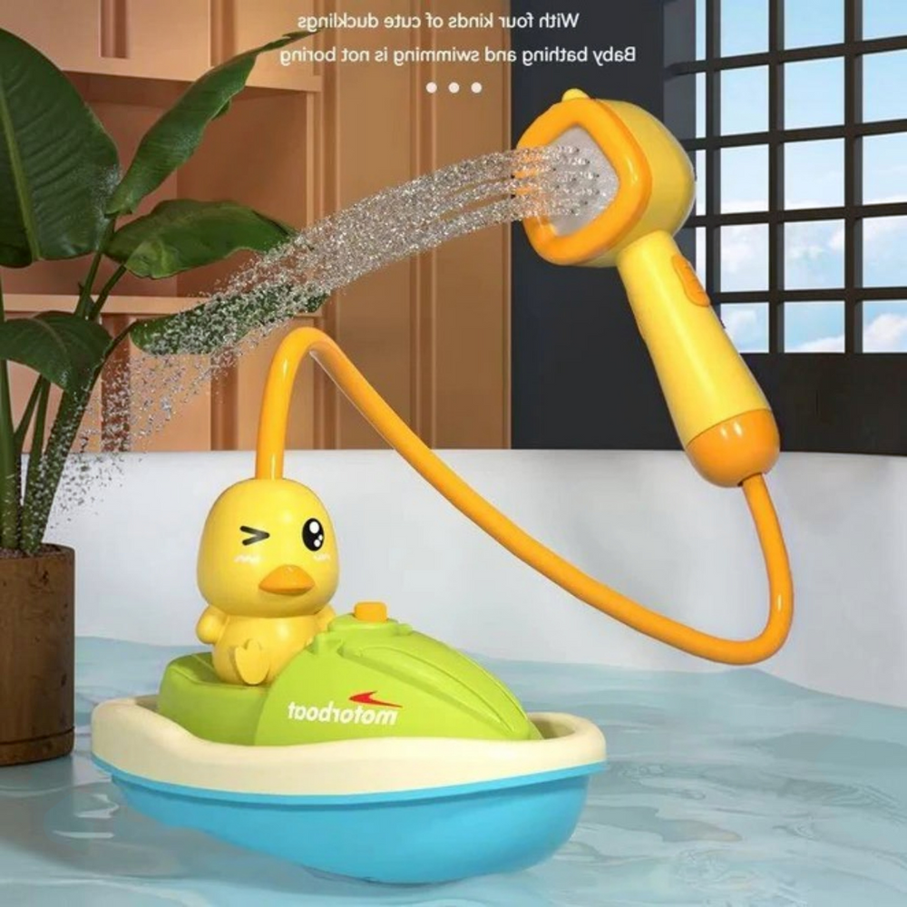 Bath Toy Water Pump Set ABS | Detachable Hose, Multiple Spray Modes | Suction Cup Base for Bath or Sink Play Time 2