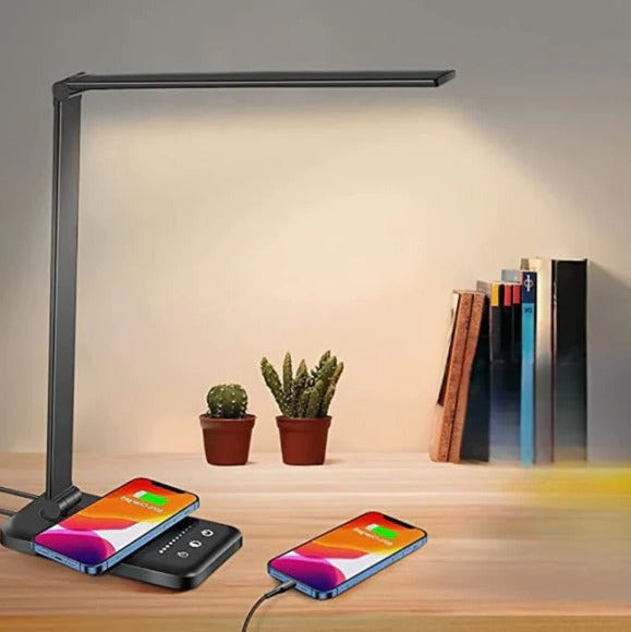 Adjustable LED Table Lamp | Touch Control with Built-In USB Charging Port | Multiple Brightness Levels for Desk or Reading 1