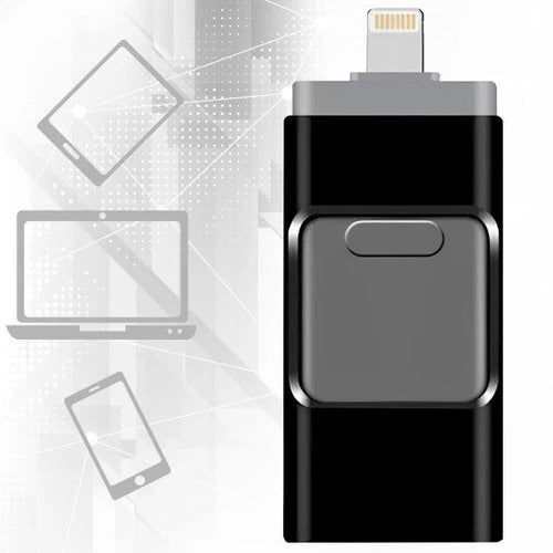 USB Flash Drive for iPhone and Android | Dual-Interface USB-A and Lightning/USB-C | 32GB Capacity for Photos, Videos and Files 1