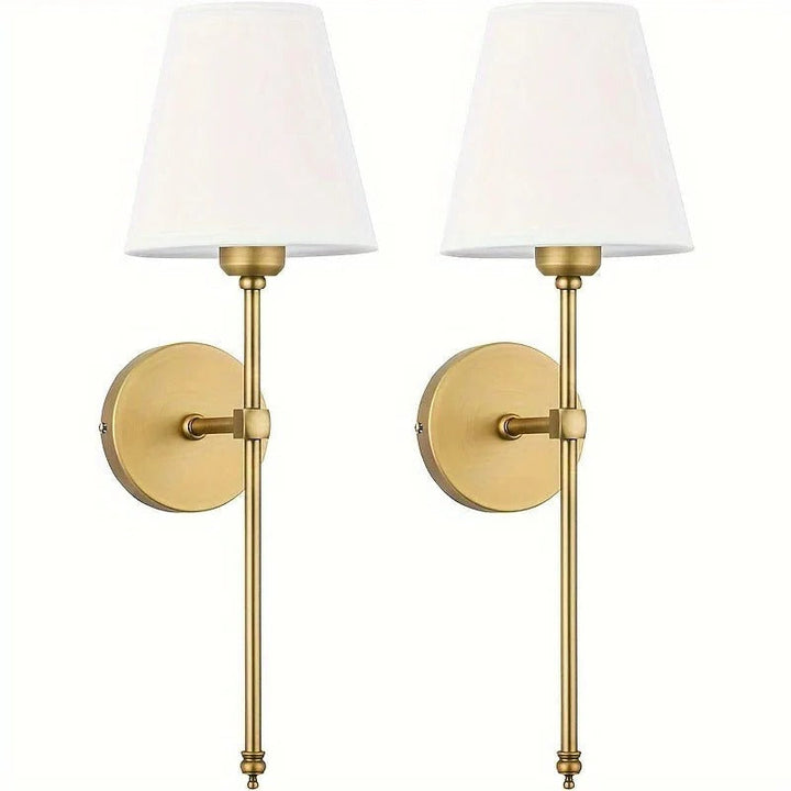 Battery Operated Wall Sconce Wireless Fabric Shade with Touch Dimming 4
