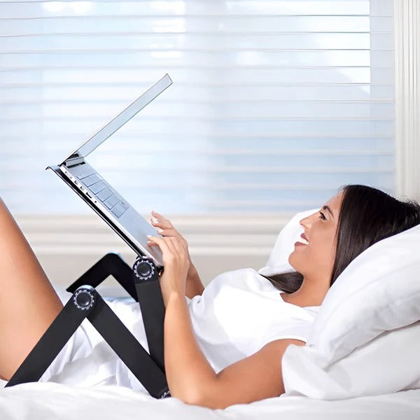Foldable Laptop Stand Adjustable Height Detachable Mouse Pad 3