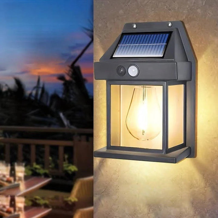 Solar Wall Lamp Outdoor Weatherproof 120-Degree Sensor with 3 Lighting Modes 1