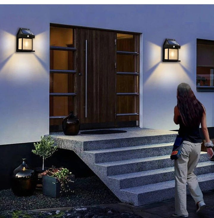 Solar Wall Lamp Outdoor Weatherproof 120-Degree Sensor with 3 Lighting Modes 7
