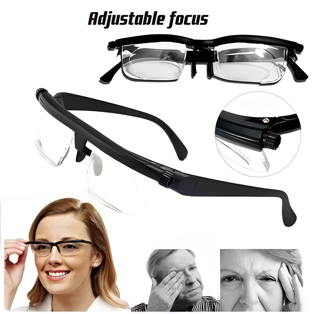 Adjustable Focus Reading Glasses TR90 Frame | Near-to-Far Dial Adjustment | Lightweight Impact-Resistant Lenses 8