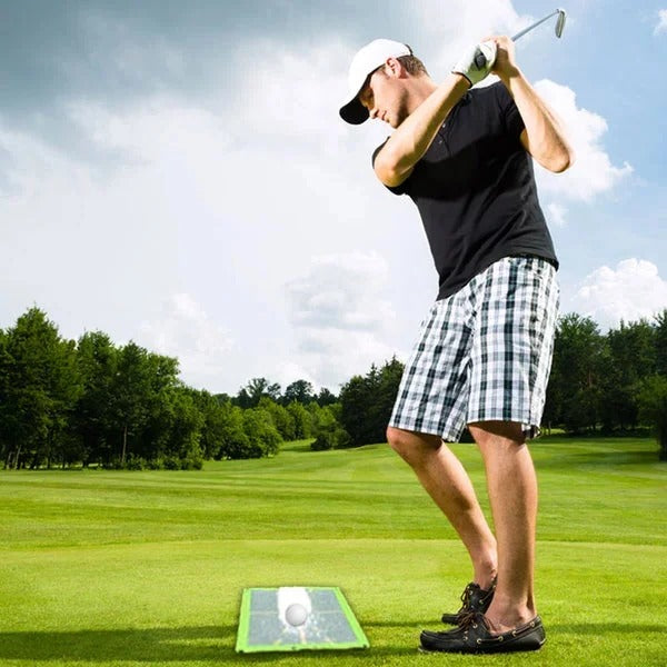 Golf Training Mat for Swing Path and Impact | Divot Pattern Feedback, Outdoor Stake Included | Plastic and SBR Build 3