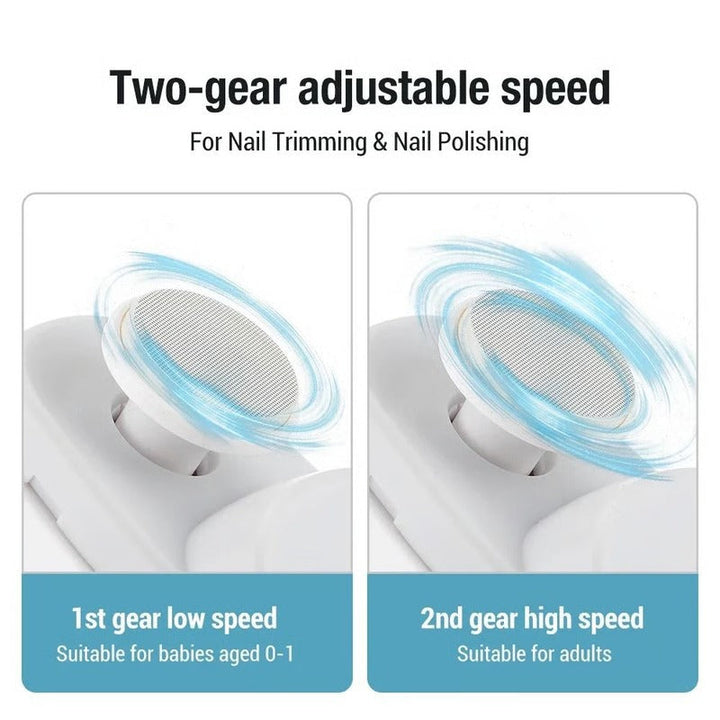 Electric Nail Trimmer with Grinding Head | Low-Noise Motor, Built-In LED Light | Rechargeable, Smooth Finish for All Ages 5