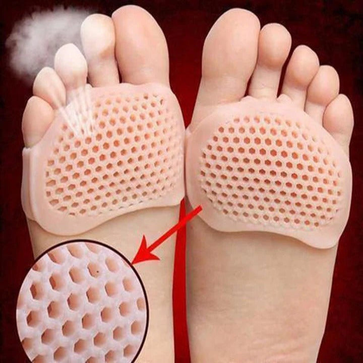 Forefoot Gel Cushion Pads, Pair | Breathable Silicone, Washable &amp; Reusable | Ball of Foot Cushioning Support for Shoes 1