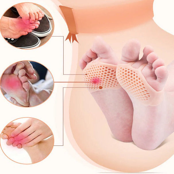 Forefoot Gel Cushion Pads, Pair | Breathable Silicone, Washable &amp; Reusable | Ball of Foot Cushioning Support for Shoes 5