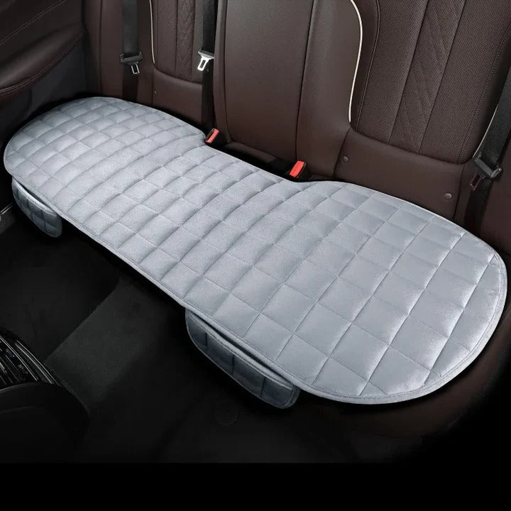 Car Backseat Cushion Cotton Velvet Cover | Adjustable Straps & Non-Slip Backing | High-Density Foam Padding for Comfort 2