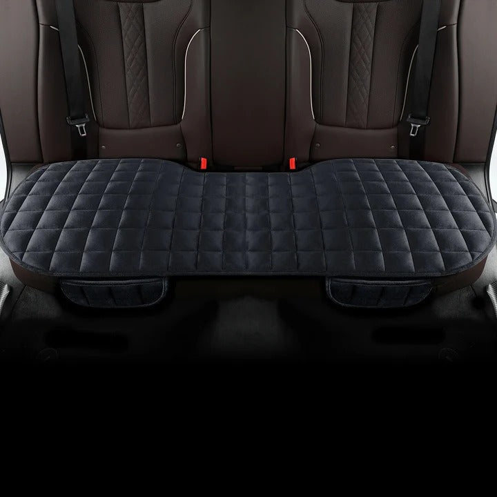 Car Backseat Cushion Cotton Velvet Cover | Adjustable Straps &amp; Non-Slip Backing | High-Density Foam Padding for Comfort 6