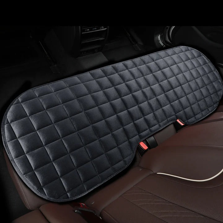 Car Backseat Cushion Cotton Velvet Cover | Adjustable Straps &amp; Non-Slip Backing | High-Density Foam Padding for Comfort 7