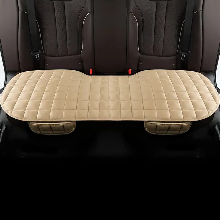 Car Backseat Cushion Cotton Velvet Cover | Adjustable Straps &amp; Non-Slip Backing | High-Density Foam Padding for Comfort 8