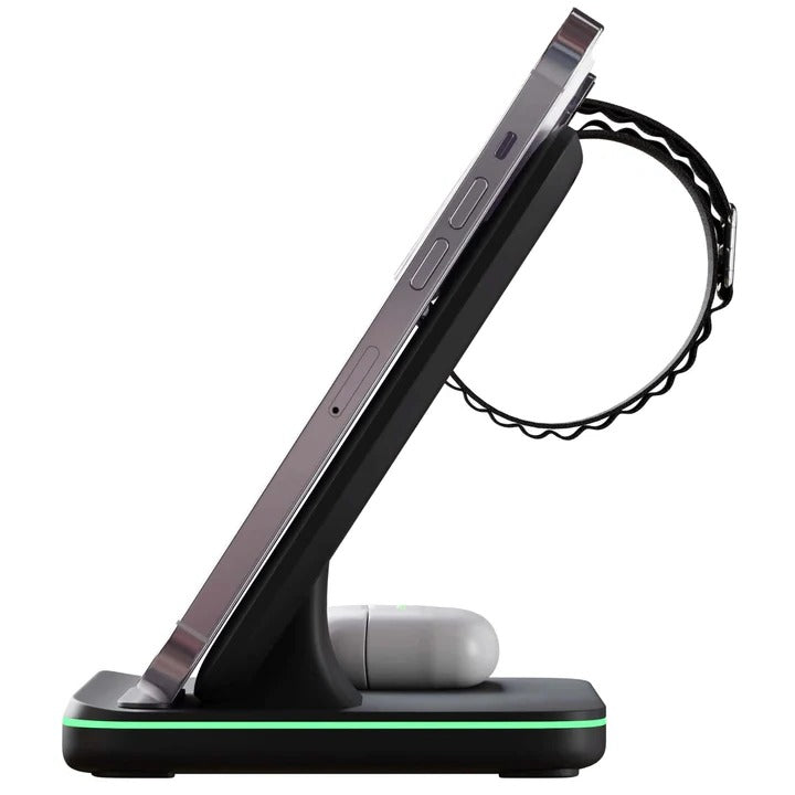 3-in-1 Wireless Charging Dock | Charges iPhone, Apple Watch and AirPods Together | Single Cable Wall Power Connection 4