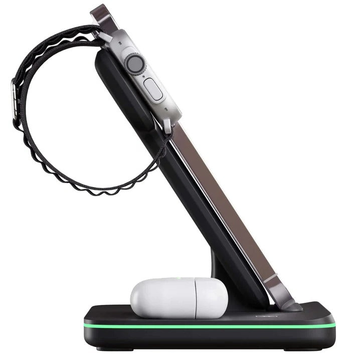 3-in-1 Wireless Charging Dock | Charges iPhone, Apple Watch and AirPods Together | Single Cable Wall Power Connection 5