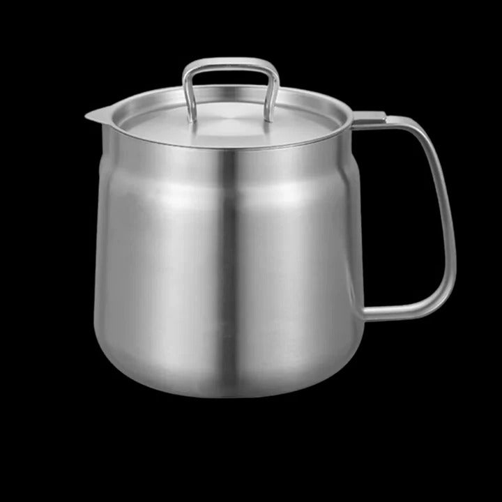 Deep Frying Pot with Strainer Stainless Steel | Built-In Oil Filter &amp; Heat-Resistant Handle | Fries, Sautés and Simmers 8