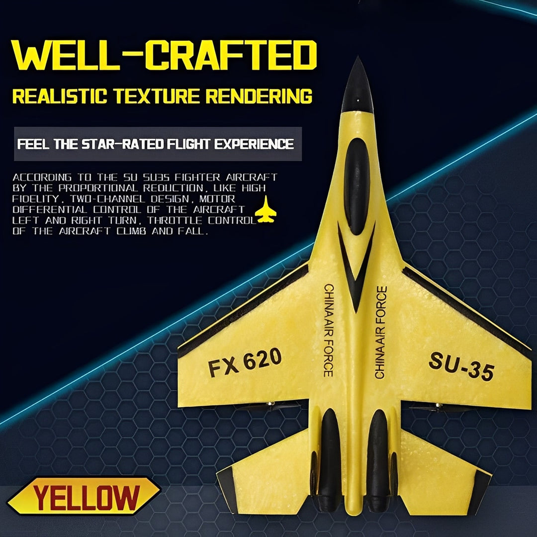 RC Airplane for Beginners | 2.4GHz Dual-Channel Control with 3-Axis Gyro Stabiliser | EPP Foam Build with LED Night Flying 2