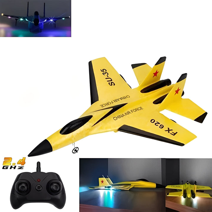 RC Airplane for Beginners | 2.4GHz Dual-Channel Control with 3-Axis Gyro Stabiliser | EPP Foam Build with LED Night Flying 5