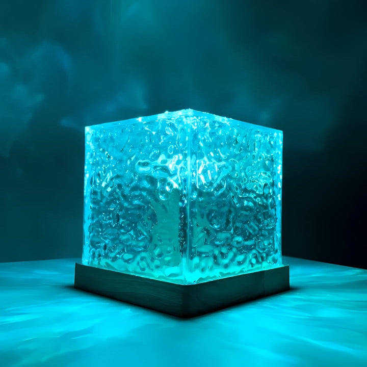 LED Water Wave Projector Light Wood and Acrylic | 16 Colours, Remote Control, Auto Fade | Energy Efficient Ambient Lamp 1