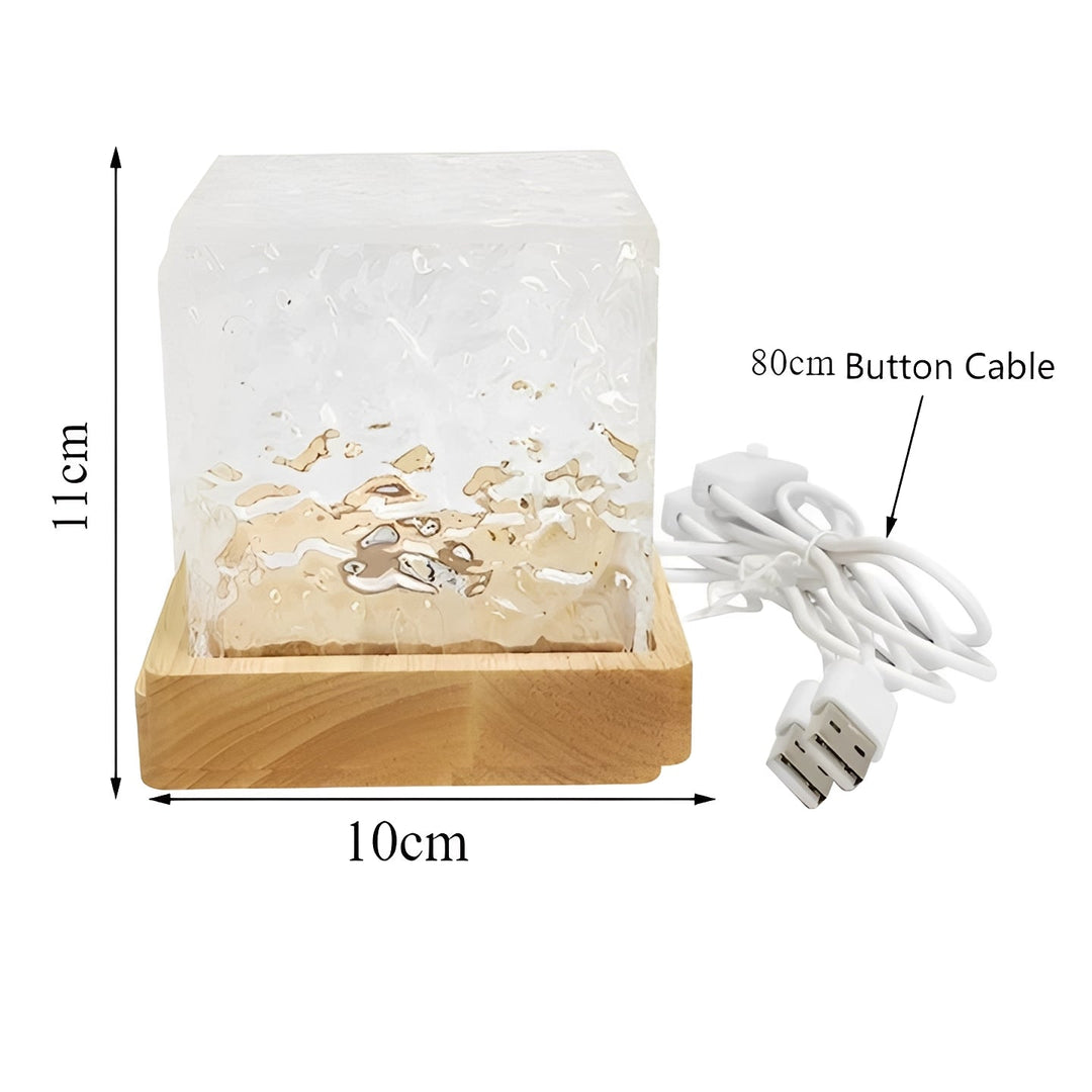 LED Water Wave Projector Light Wood and Acrylic | 16 Colours, Remote Control, Auto Fade | Energy Efficient Ambient Lamp 5