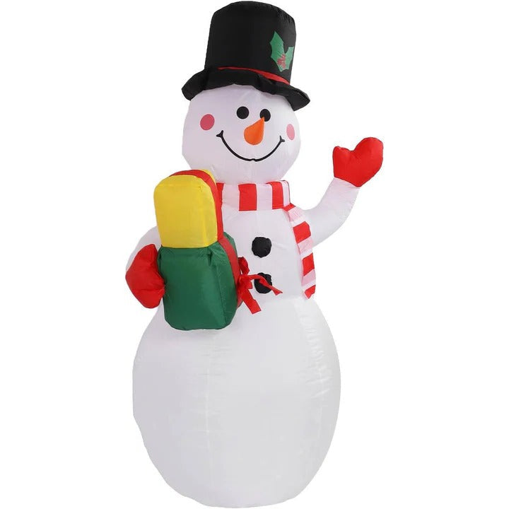 Inflatable Snowman Christmas Decoration | Rotating LED Light Display | Weatherproof Polyester, Quick Inflation 6