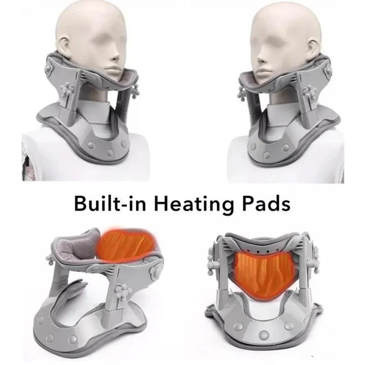 Neck Stretcher Pillow with Heat | Adjustable Cervical Traction Device | 3 Heat Levels, 5 Height Settings for Relaxation 3