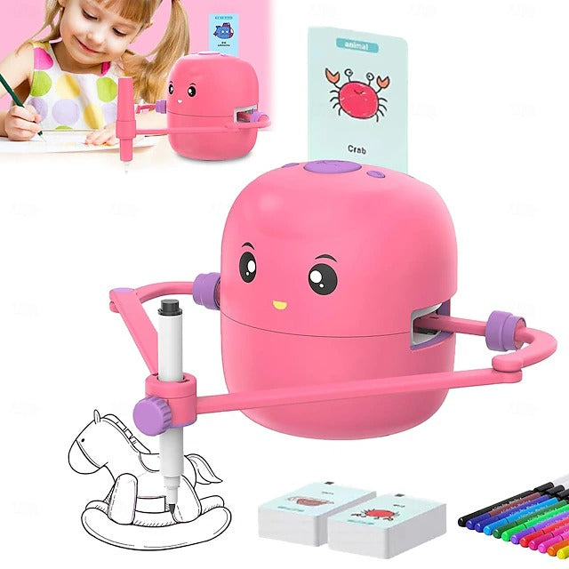 Automatic Drawing Robot Toy | 100 Pattern Cards with Voice Function and Dual Pens | Screen-Free Play for Ages 3 to 8 3