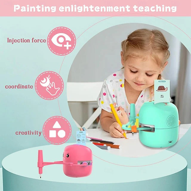Automatic Drawing Robot Toy | 100 Pattern Cards with Voice Function and Dual Pens | Screen-Free Play for Ages 3 to 8 4