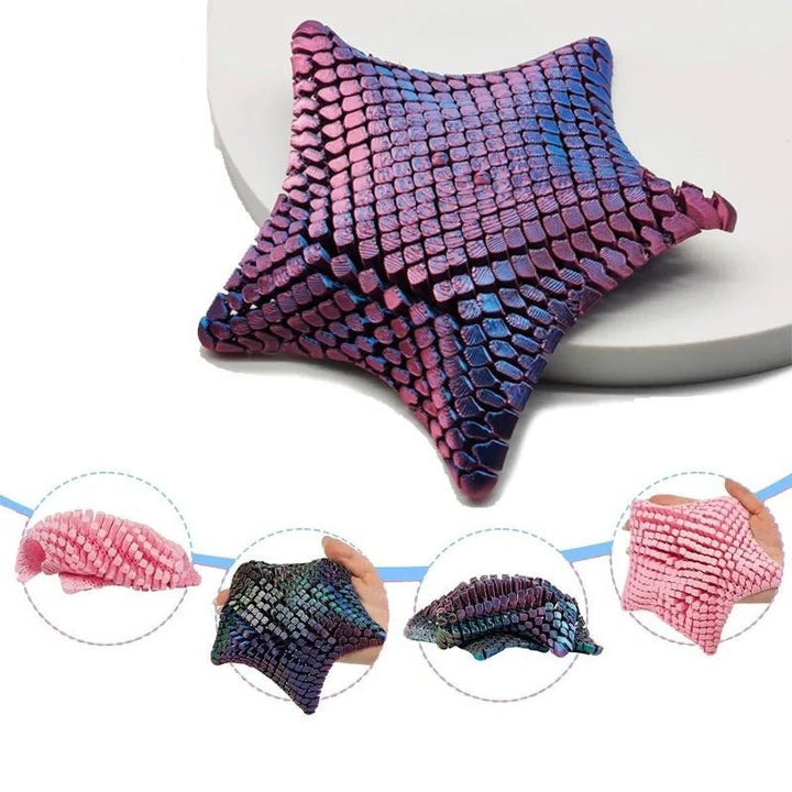 Articulated Starfish Fidget Toy Click-Free Poseable Joints 10
