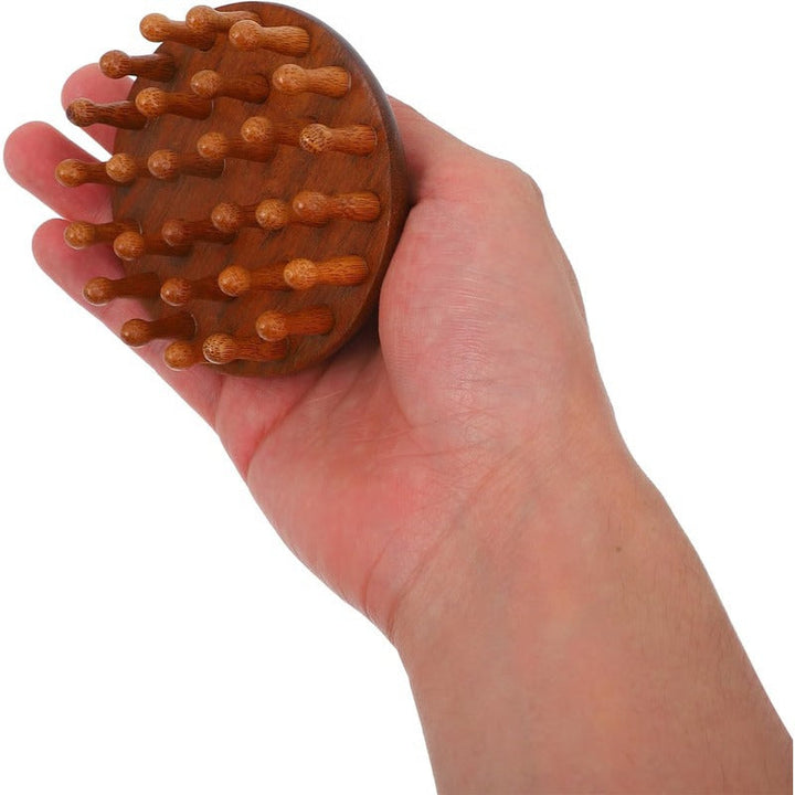 Sandalwood Guasha Comb Scalp Massager | Solid Natural Wood, Dual-Sided Design | Chemical-Free, Travel-Friendly 4