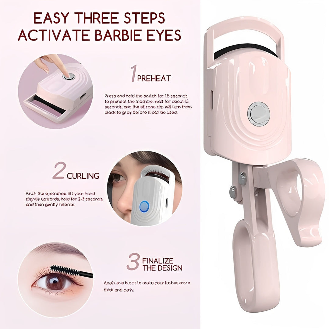 Electric Heated Eyelash Curler | 3 Adjustable Heat Settings, Anti-Scald Cool-Touch Surface | Long-Lasting Lift &amp; Curl 8