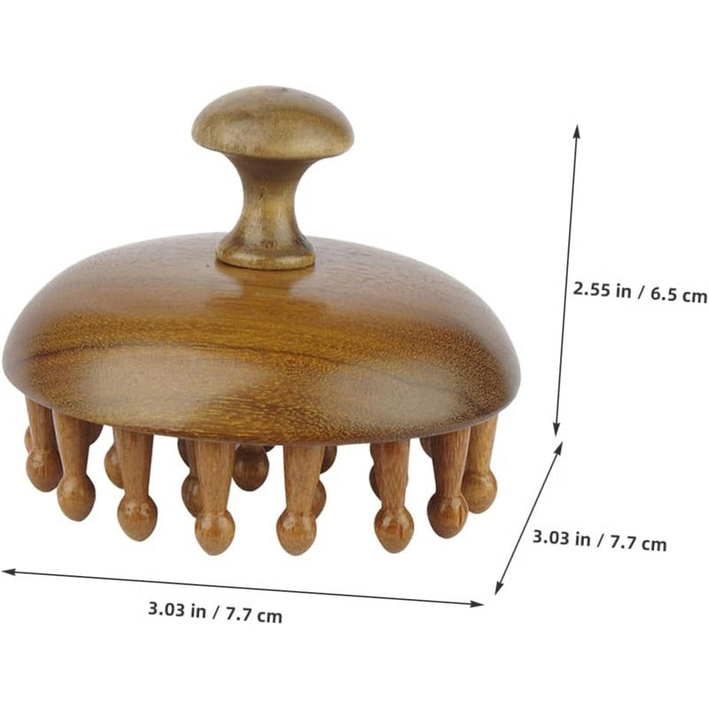 Sandalwood Guasha Comb Scalp Massager | Solid Natural Wood, Dual-Sided Design | Chemical-Free, Travel-Friendly 6