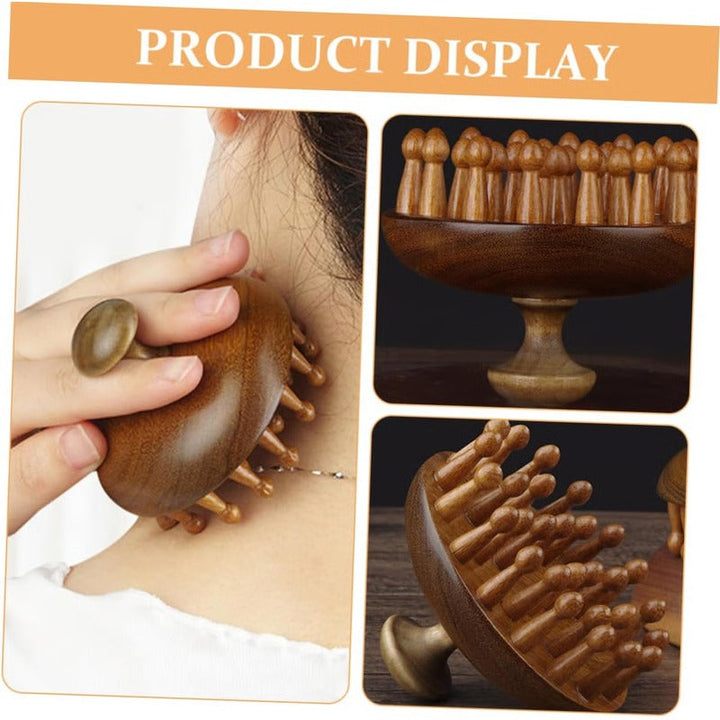 Sandalwood Guasha Comb Scalp Massager | Solid Natural Wood, Dual-Sided Design | Chemical-Free, Travel-Friendly 8