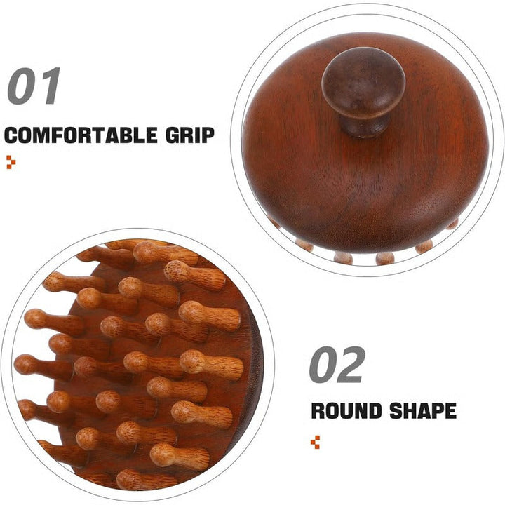 Sandalwood Guasha Comb Scalp Massager | Solid Natural Wood, Dual-Sided Design | Chemical-Free, Travel-Friendly 9