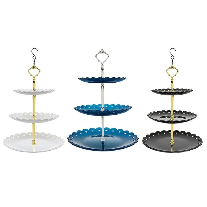 Bird Feeder 3-Tier Bath Combo Weather-Resistant with Hanging Chain 2