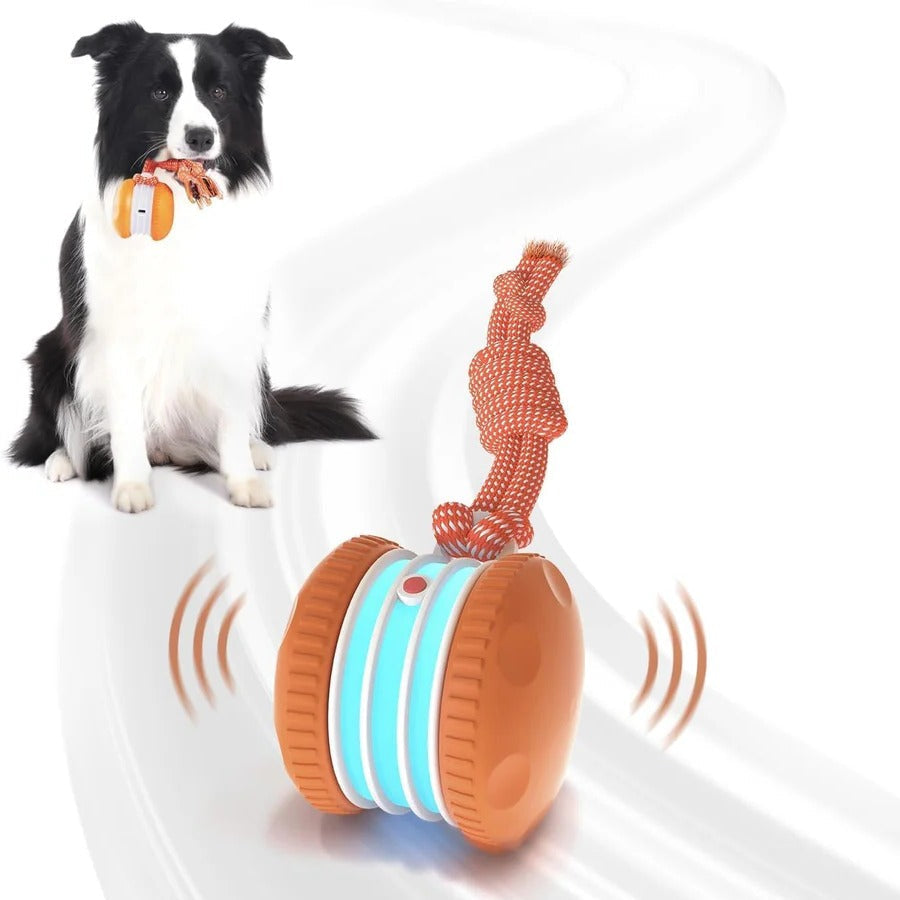 Interactive Rolling Dog Ball Toy | Motion Sensor, Two Speed Modes &amp; Rope Tug | Chew-Resistant, Auto Standby Mode 1
